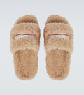 BB FUR SLIDES - BEIGDE