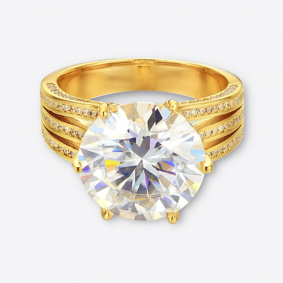 10 CT Moissanite Ring