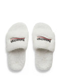 BB FUR SLIDES - WHITE