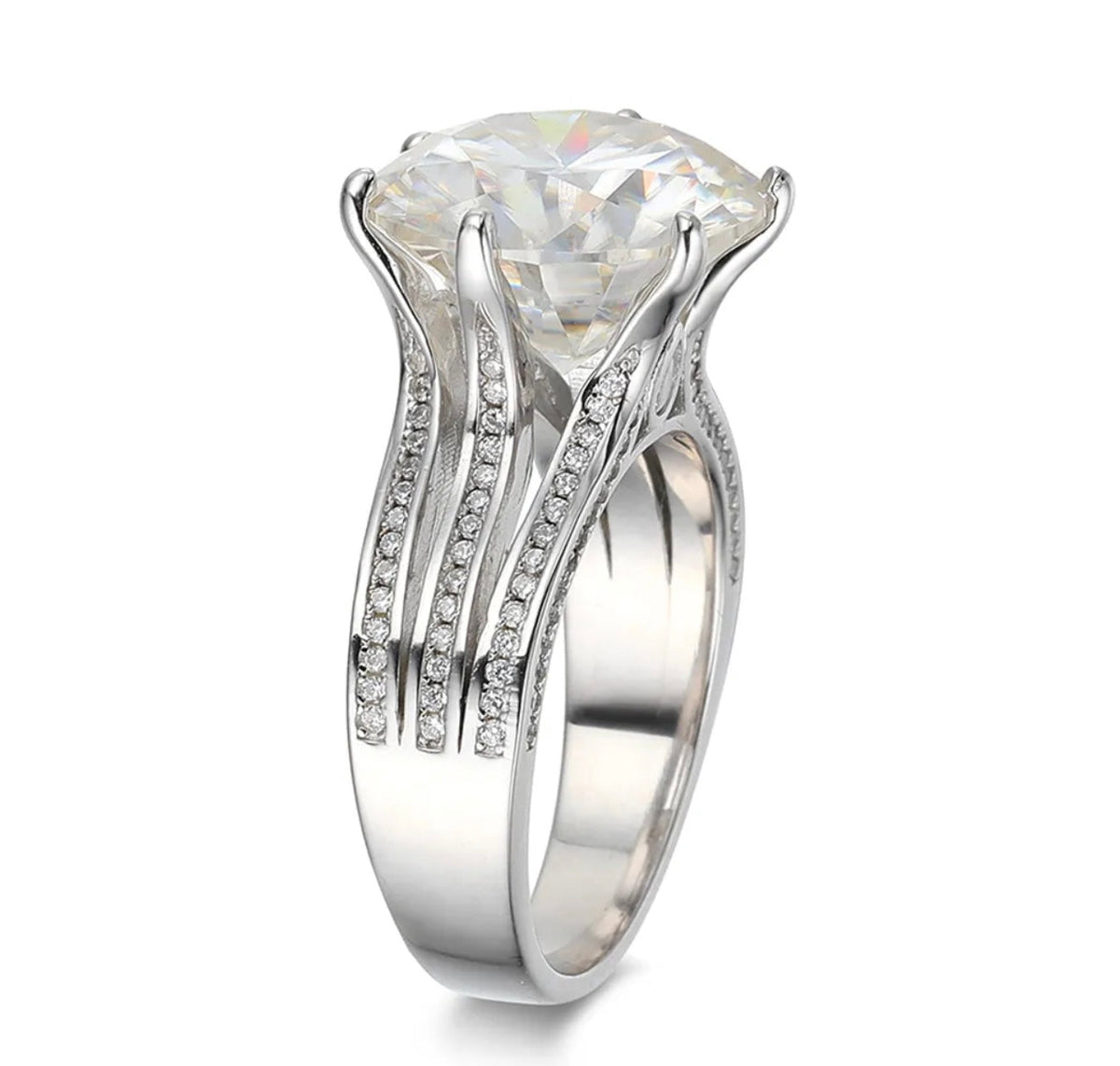 10 CT Moissanite Ring