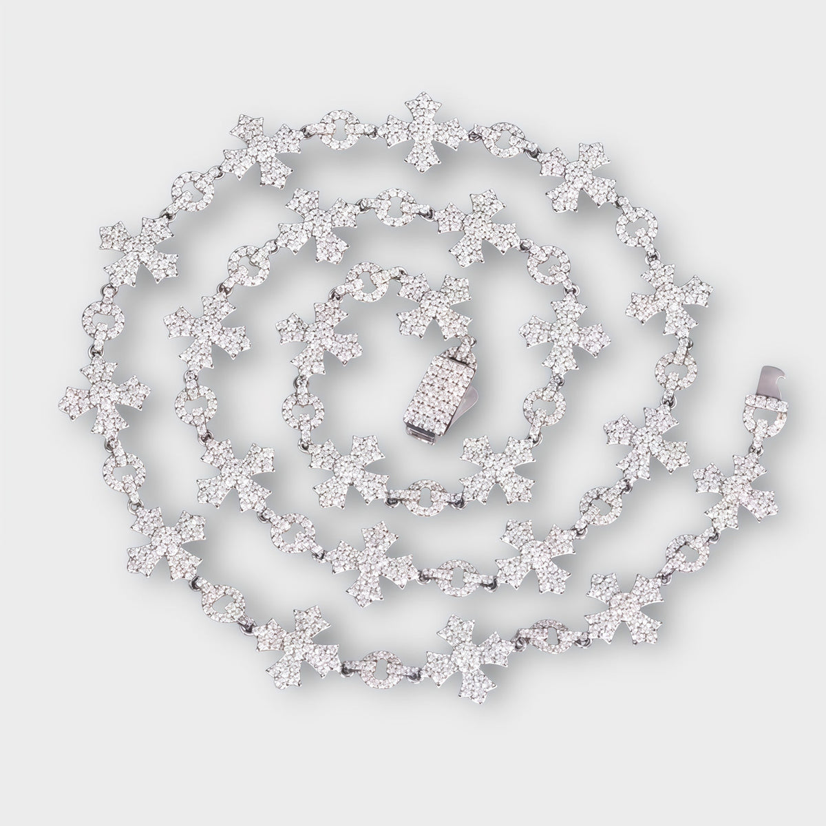 Moissanite Cross Style Chain